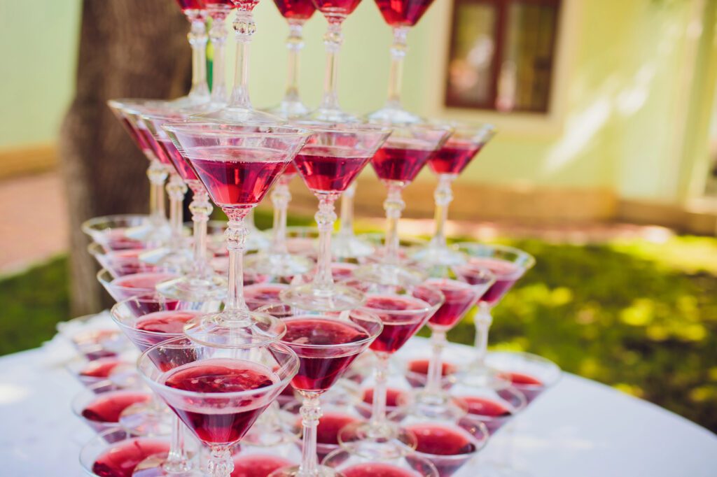 champagne tower for a wedding